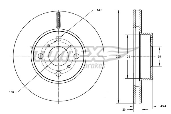 TOMEX Brakes Bremsscheibe